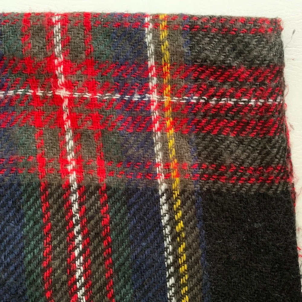 Red Tartan Plaid Knit Infinity Scarf